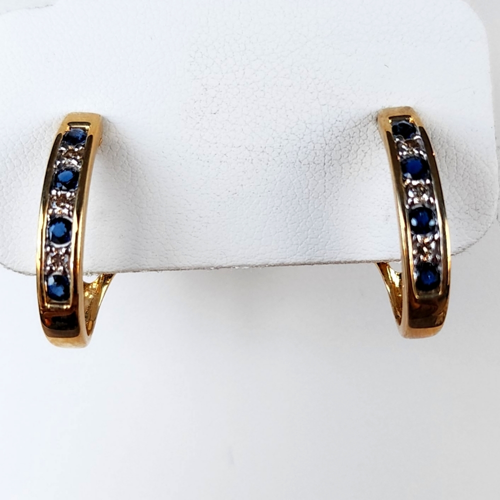 *NEW blue sapphire earrings